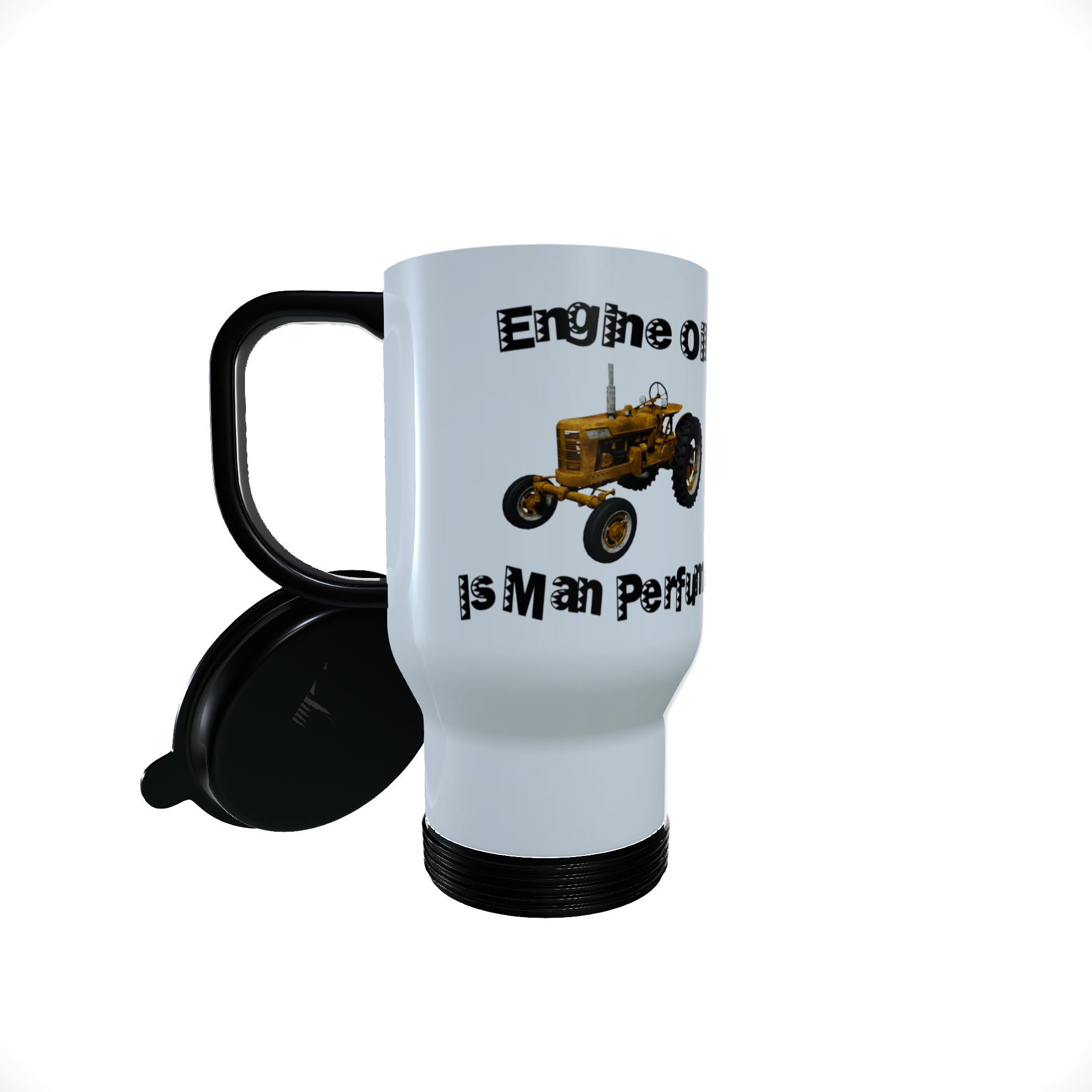 Steam Engine Tractor Travel Mug - Engine Oil Is ., Tractor Mug